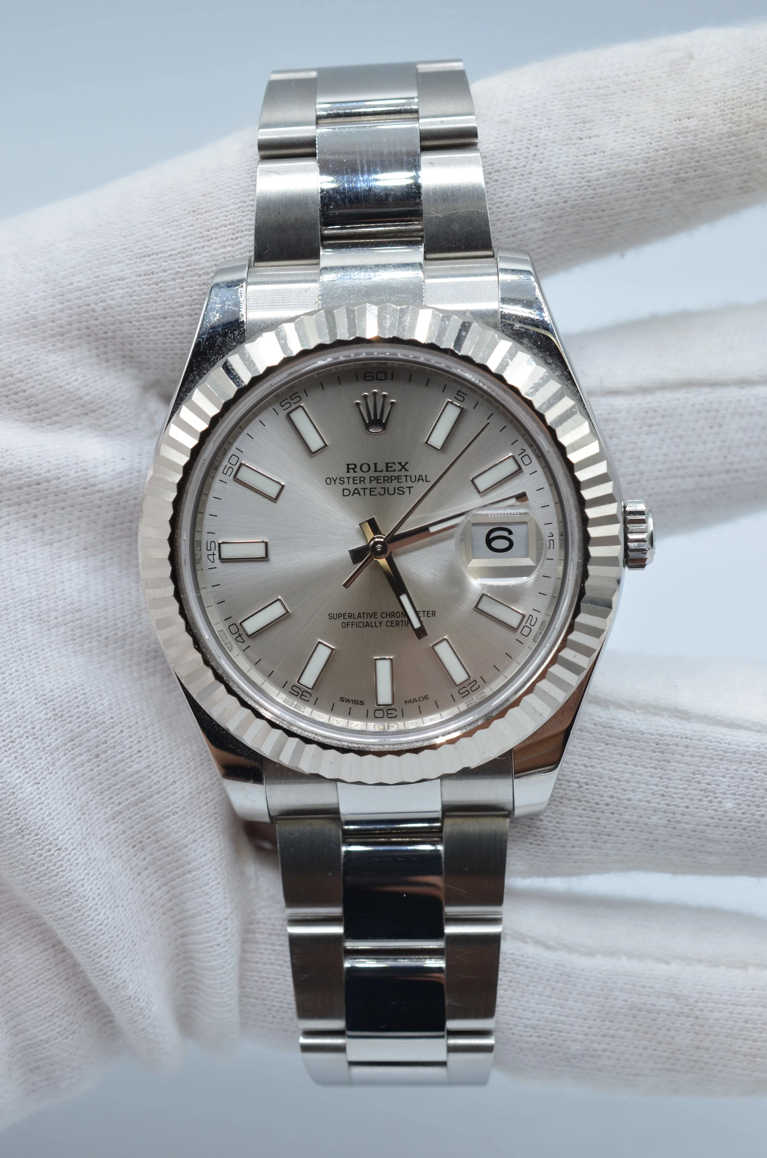 Rolex Datejust II 41 116334 Silver Dial Box Papers 2017 Oyster Bracelet Complete