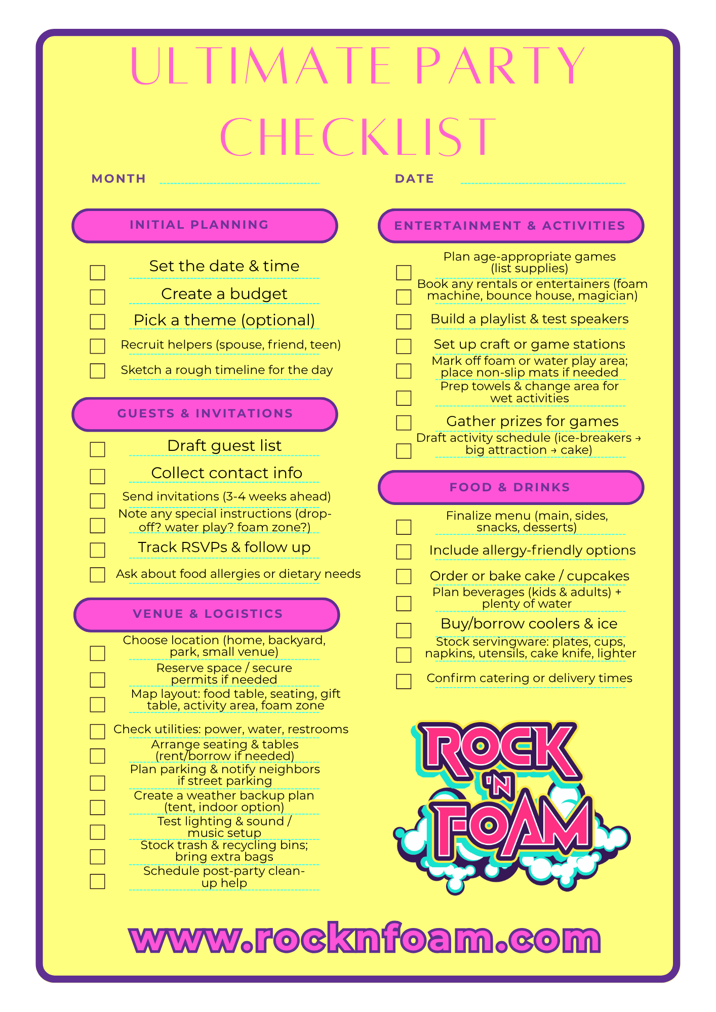 Thumbnail: Ultimate Party Planning Checklist PDF