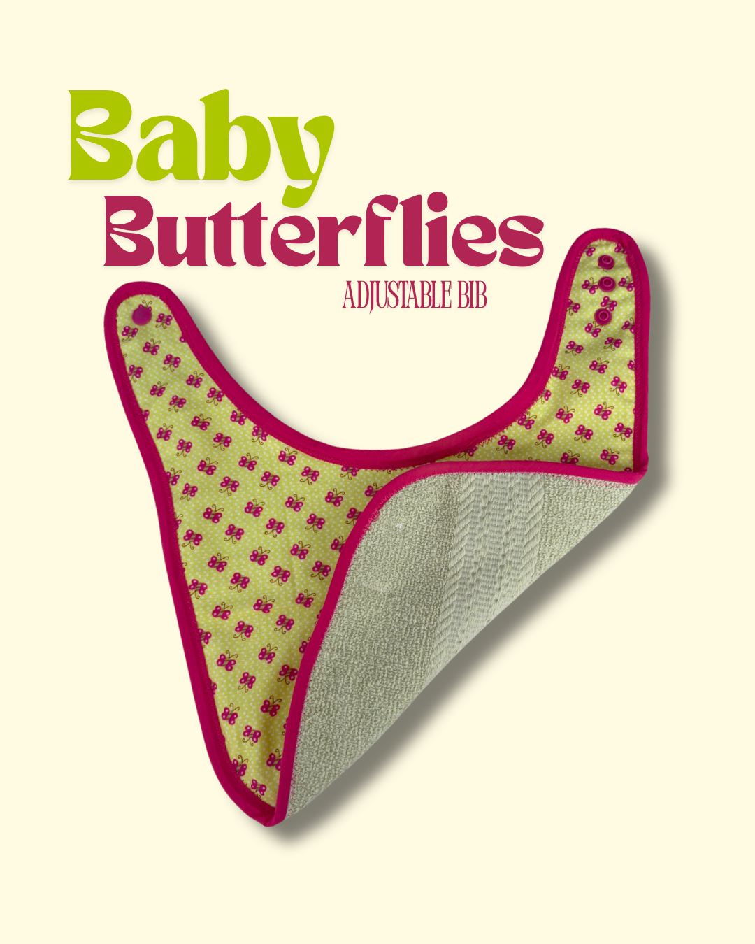 Baby Butterflies Adjustable Bib