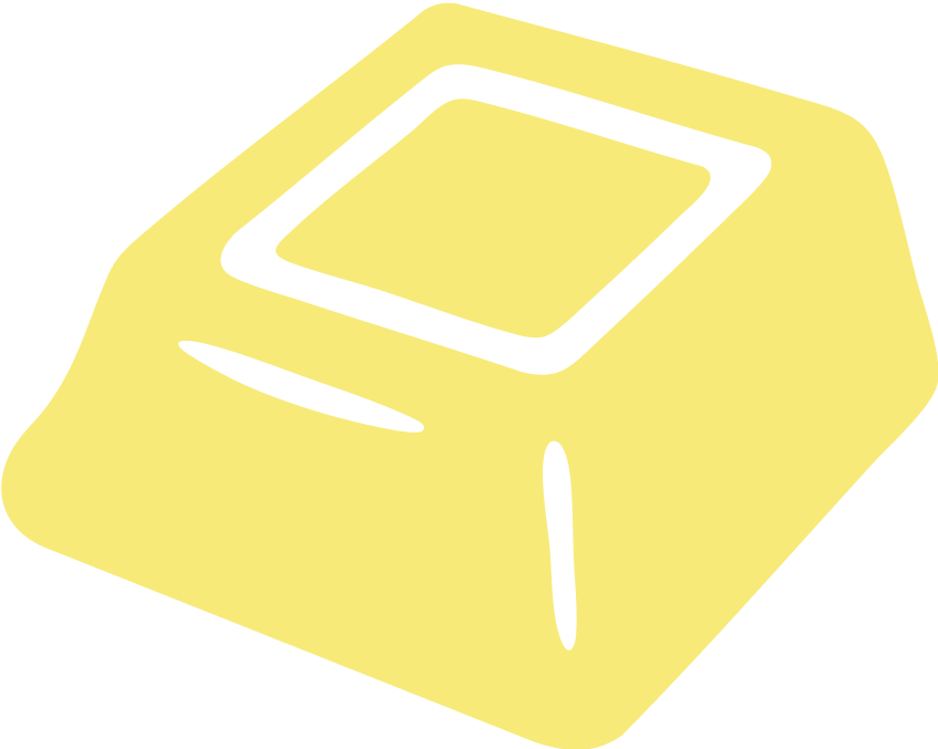 Yellow square of chocolate