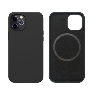 Liquid Silicone Case Cover with Magnetic Ring for iPhone 13 Pro Magsafe (High-Quality Liquid Silicone)