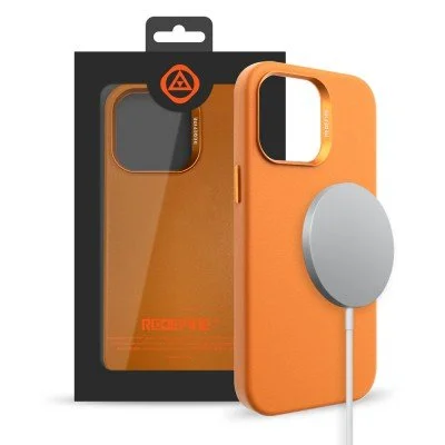 REDEFINE Metal Camera Lens PU Leather Case with Magnetic Ring for iPhone 14 Magsafe