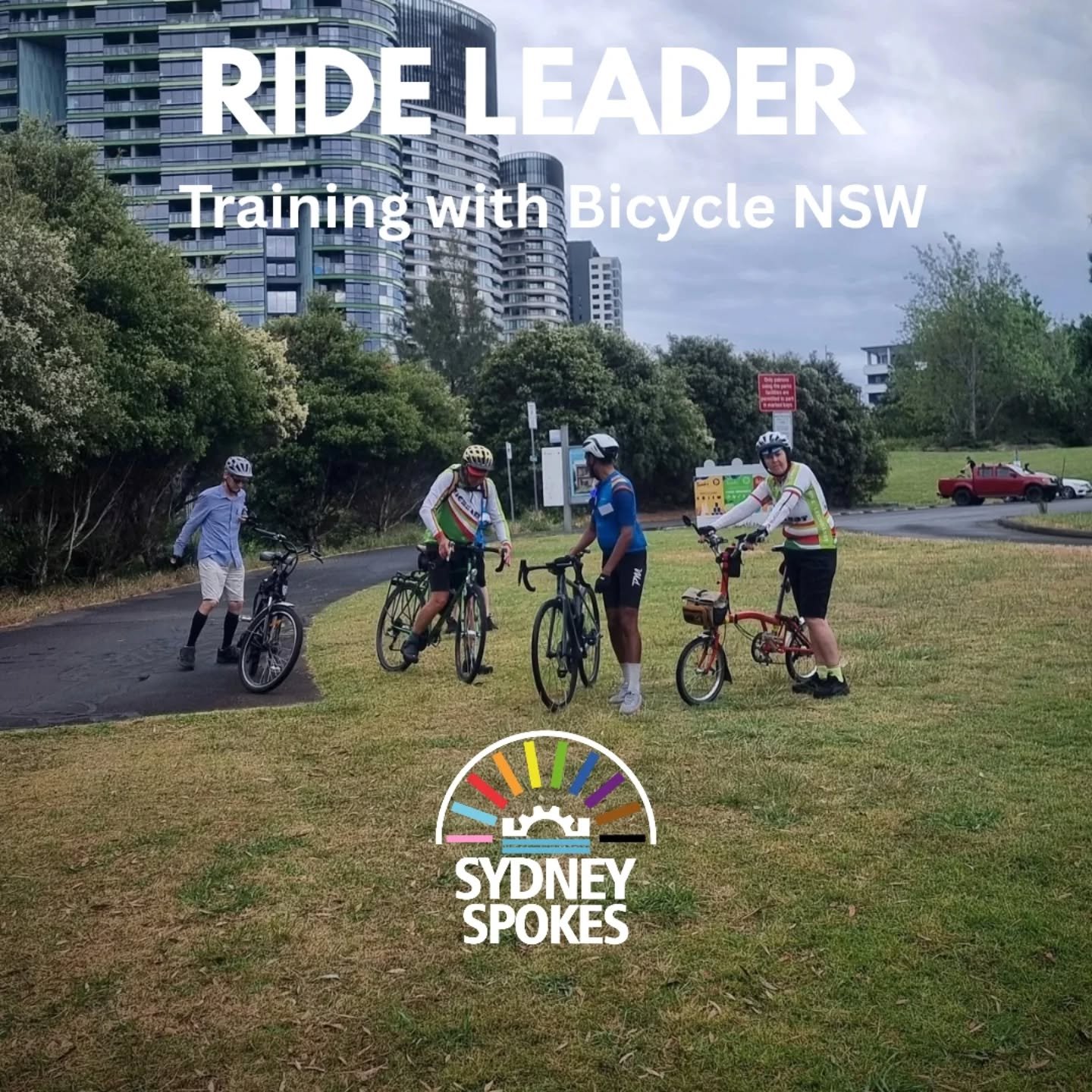 Ravi and Stephen took part in the Bicycle NSW Ride Leader course today, where they participated in safety discussions, had a ride they had created assessed, and led a ride in a practical assessment of their leadership skills (the most fun part). Spok
