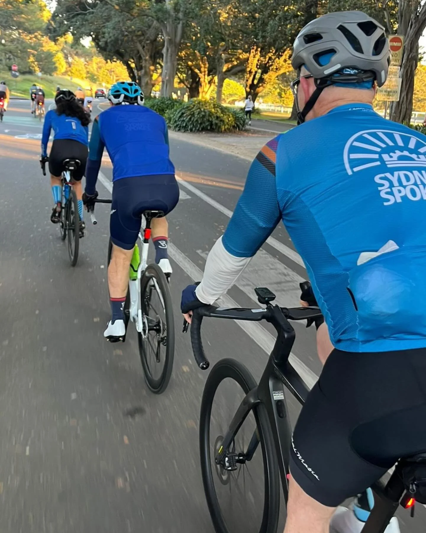 Spokes Training session in Centennial Park this morning with Ciclismo Australia- TT lines, sprints and one legged peddling