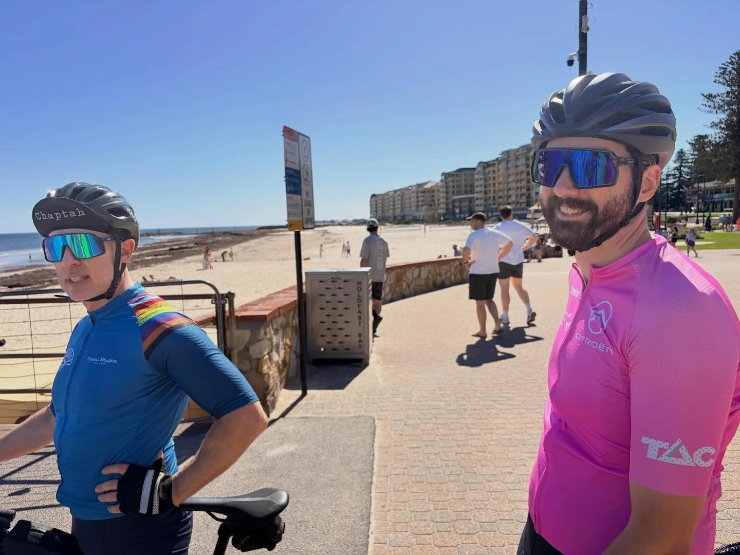 Spokes in Adelaide- sun , bikes and seagulls