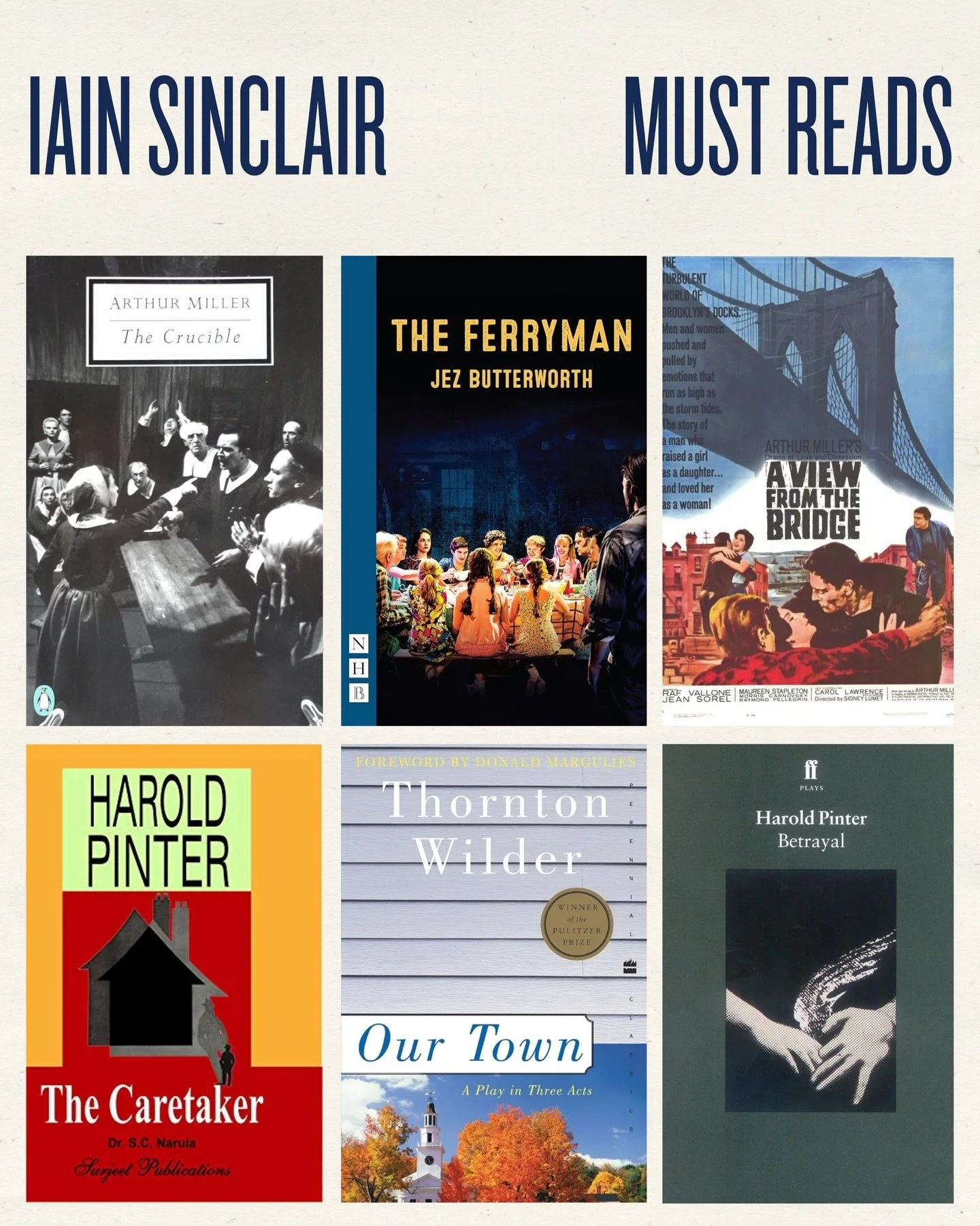 From our Head of Acting to you. Plays that every actor should read, (or see)!