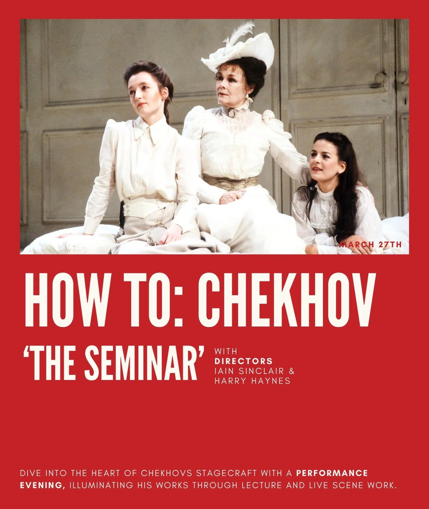 Introducing our next playwright for our &lsquo;How To&rsquo; Series. 

Chekhov&rsquo;s works explores a time and culture that, despite being from another era, feel strikingly familiar today: unequal, hungry, yearning for change, and clinging to fanta
