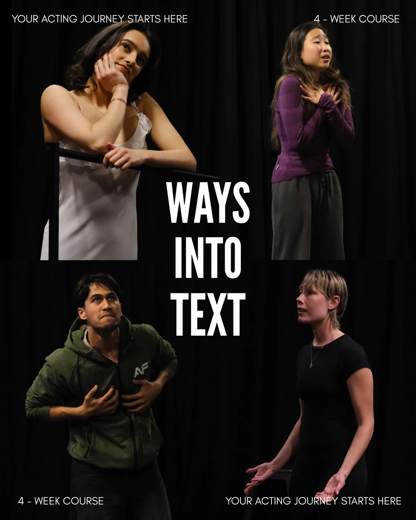 Whether you&rsquo;re a beginner or returning to the craft, join Rob Maxwell for &lsquo;Ways into Text&rsquo; and develop the foundations of acting. 

Starting April 21st. Link in bio.