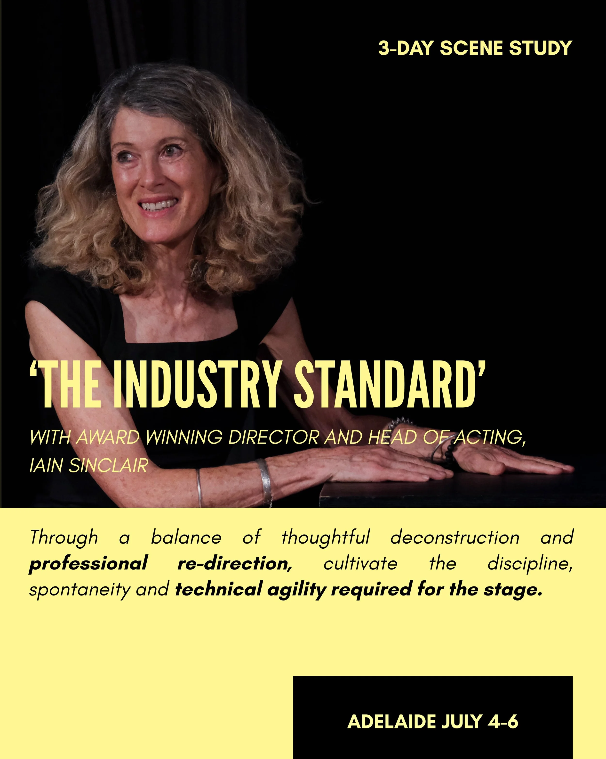 Hi Adelaide! Join 16th Street Actors Studio for a 3-day Scene Study designed for dedicated artists committed to achieving an industry standard way of working. 

July 4&ndash;6
Link in bio.