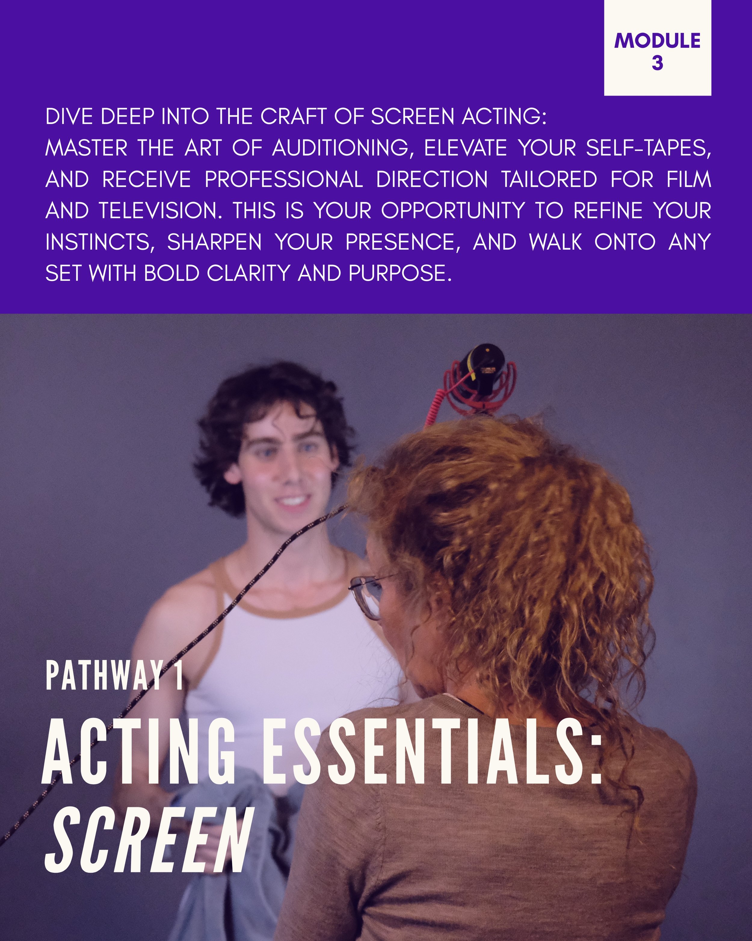 Explore our Acting Essentials, Module 3 options at 16th street.com.au. #16thstreet