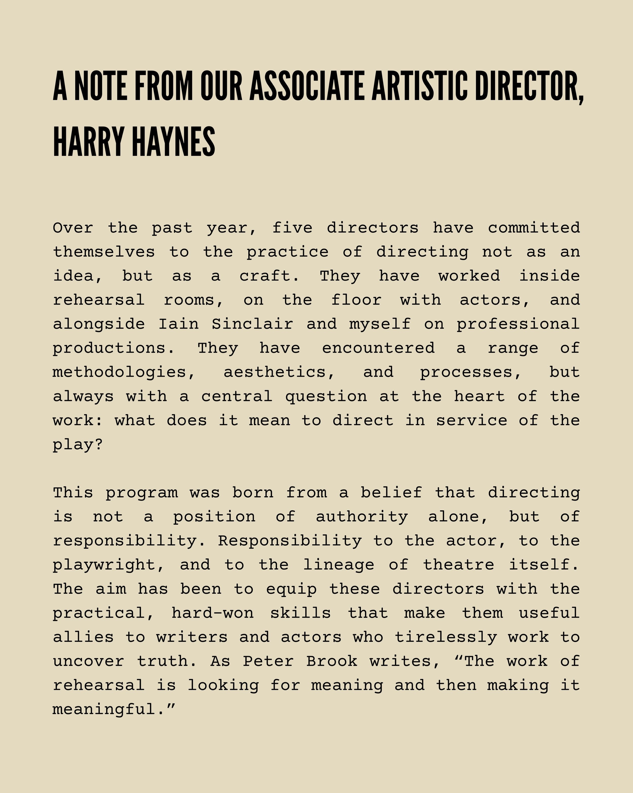 Final chances to apply for our Directors Apprenticeship, Link in bio. #16thstreet