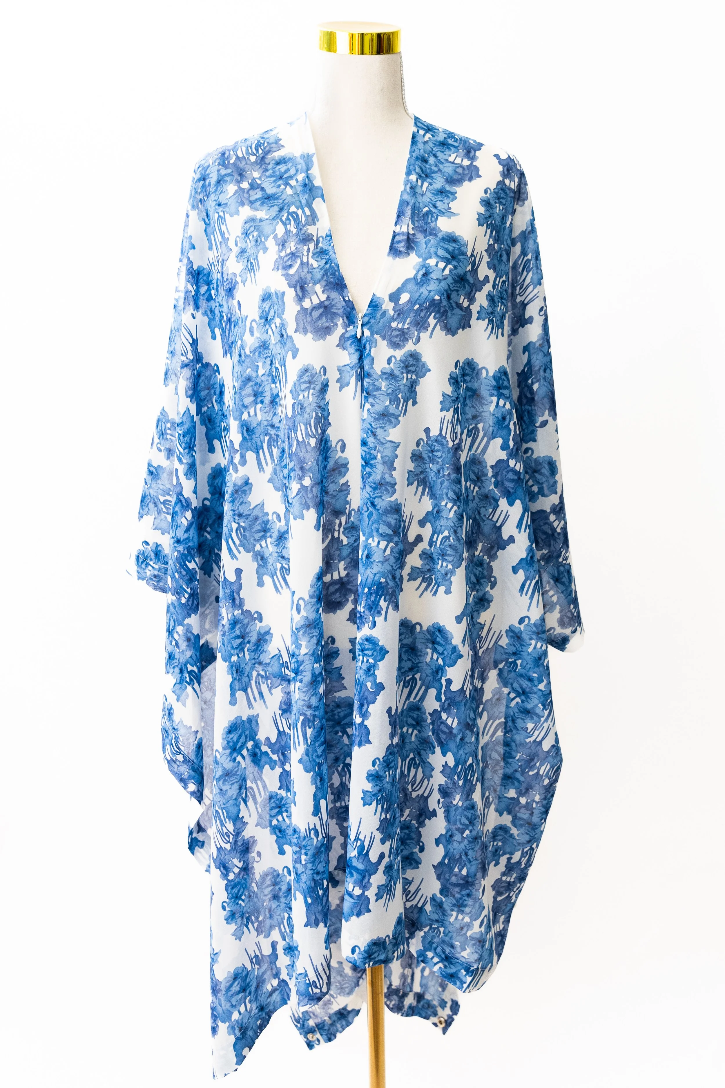 Anywhere Convertible Scarf - Ink Drip Blue