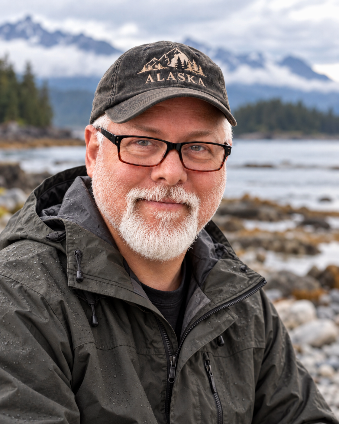 Kurt in the liquid sunshine of Southeast Alaska.