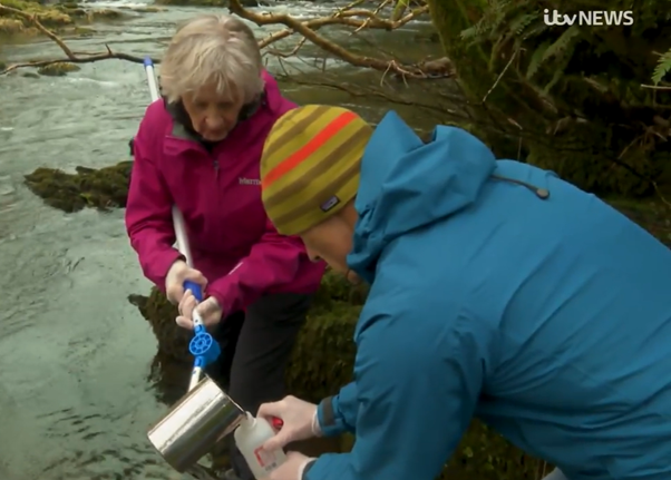Two of our campaigners featured on ITV News - Concerned campaigners worried about Cumbrian river tests. 