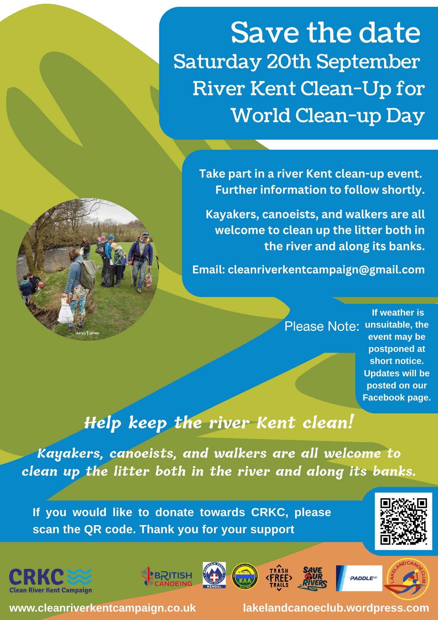 River Kent clean-up for World Clean-up Day