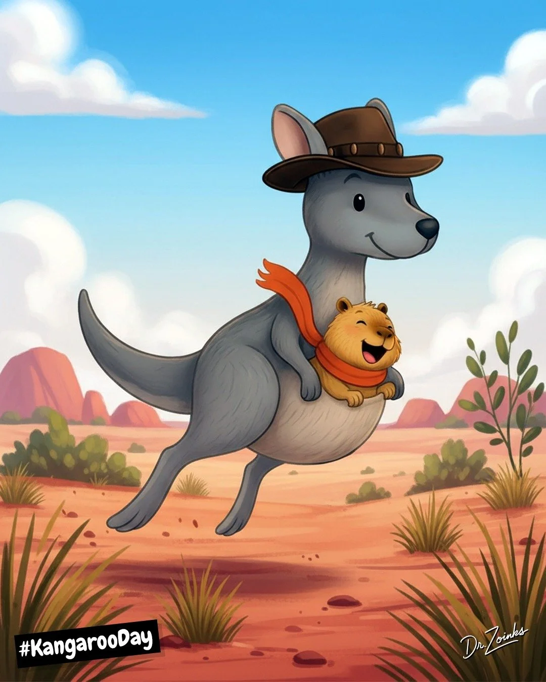 Hop to it!

Did you know? World Kangaroo Day is celebrated every year on October 24th. This day is all about raising awareness and celebrating Australia&rsquo;s iconic kangaroos. Known for their powerful hops, adorable joeys, and important role in th