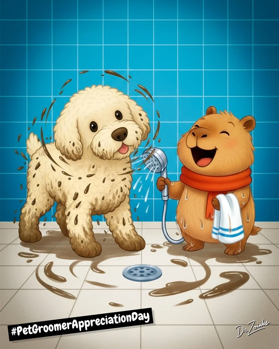 Groom with a view

Did you know? International Pet Groomer Appreciation Day is all about celebrating the heroes who turn our muddy, messy pups into fluffy, fresh smelling angels. Without them, every walk would end in a bath, every puddle would be a d