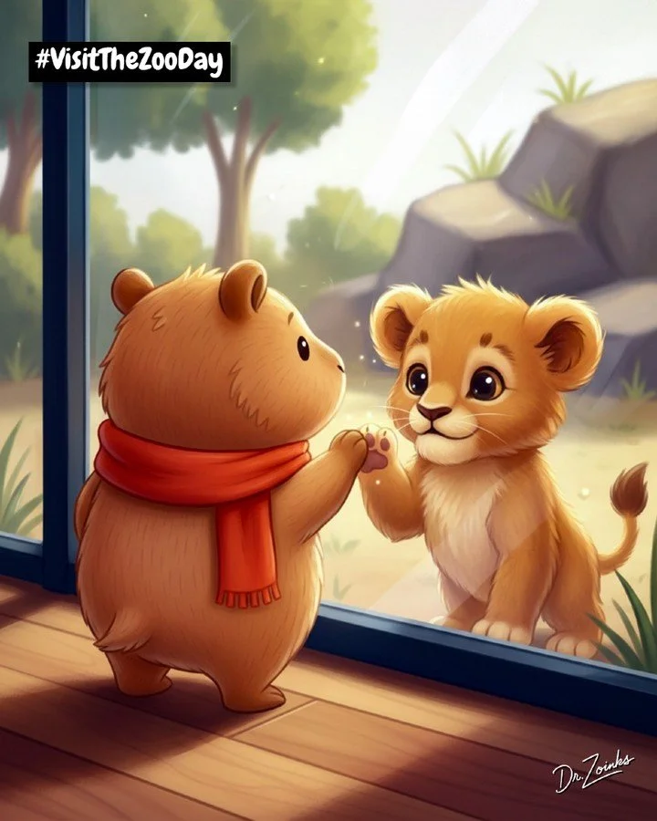 Unlikely besties

Did you know? Visit the Zoo Day is celebrated every year on December 27th. This wonderful day is all about exploring the animal kingdom, learning about wildlife, and appreciating the beauty of nature. Zoos offer a chance to see amaz