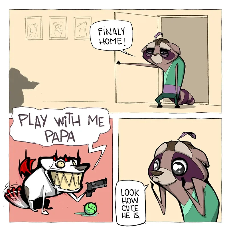 Comic about dog lovers.