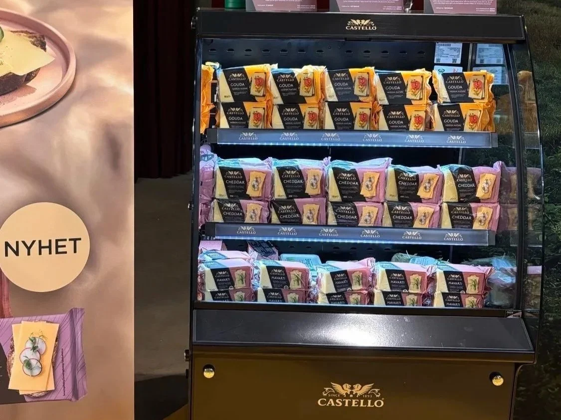 Öppen exponeringskyl för kylda produkter och grab & go