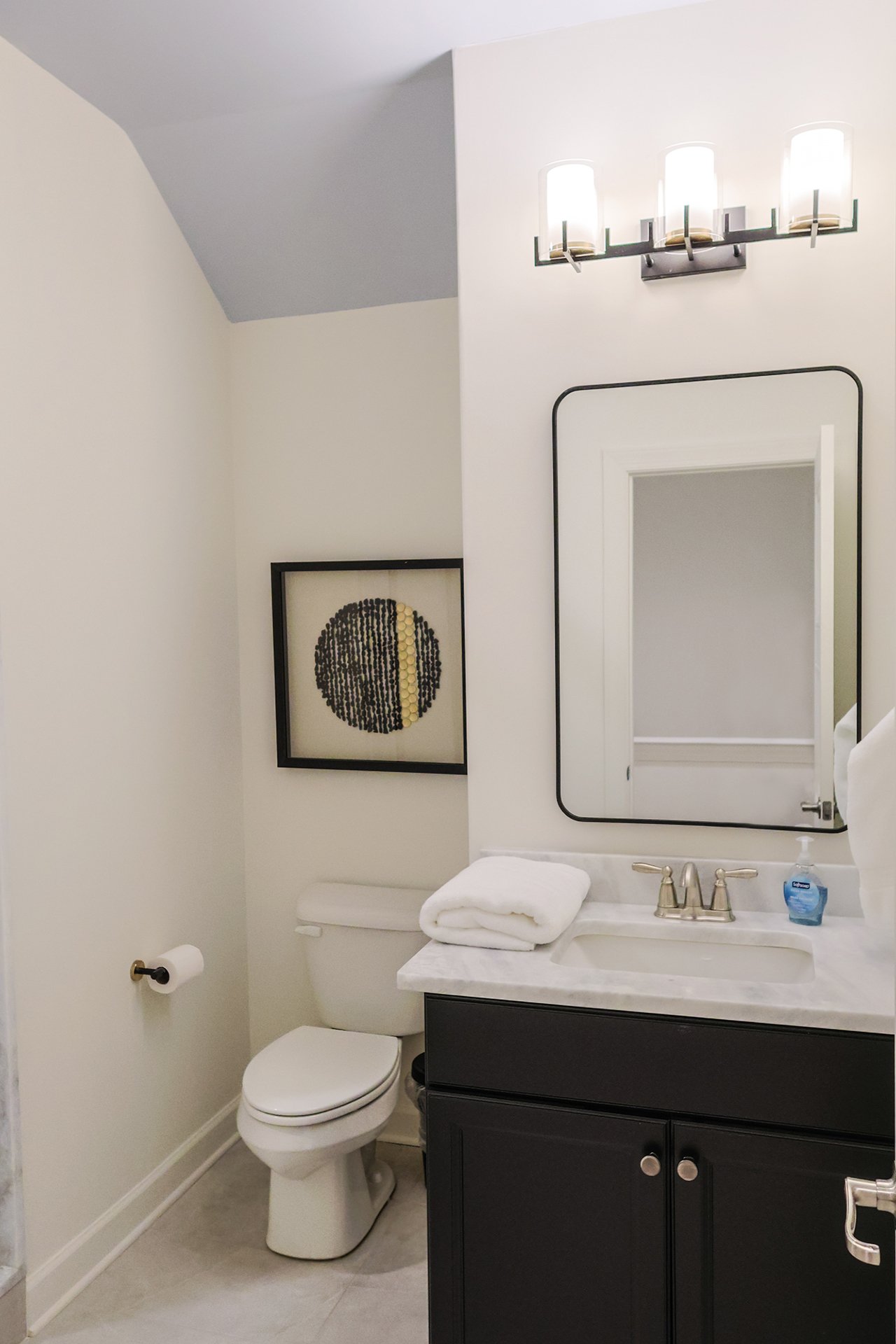 finished hallway guest bathroom 