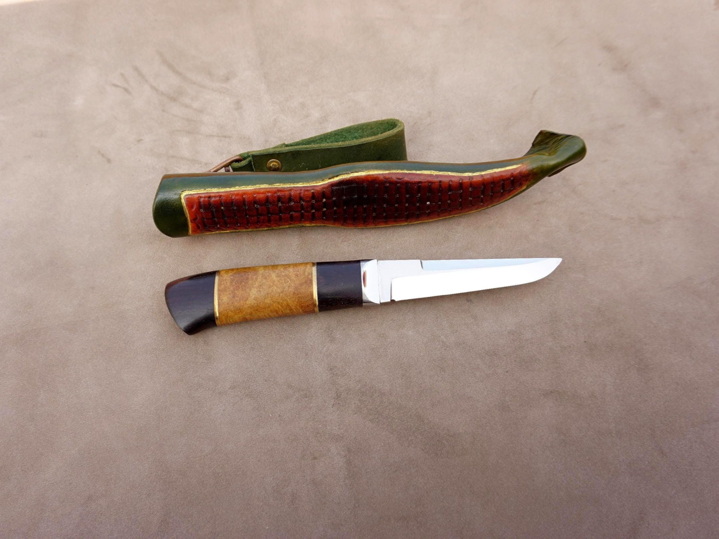 Fishing Puukko Handcrafted Knife 10c28Mo2 CutΠPro+ Edge Amazing Surprise With this Steel Has Very Very Impressive Properties Blade