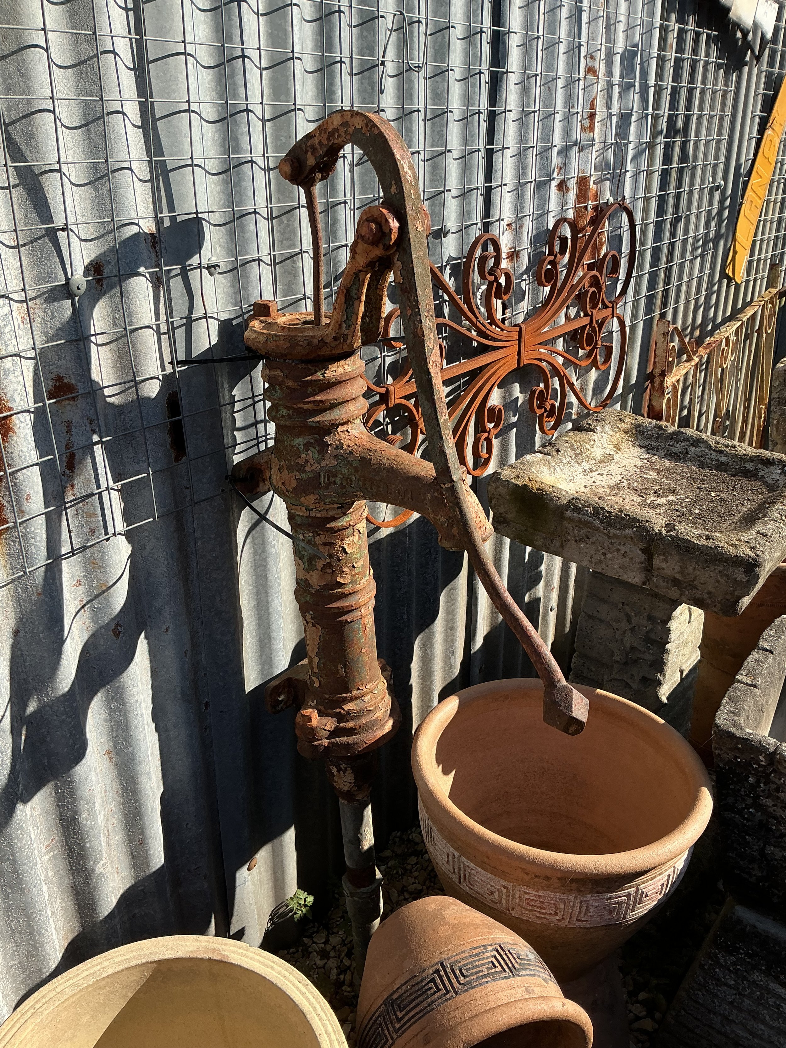 Victorian cast iron water pump