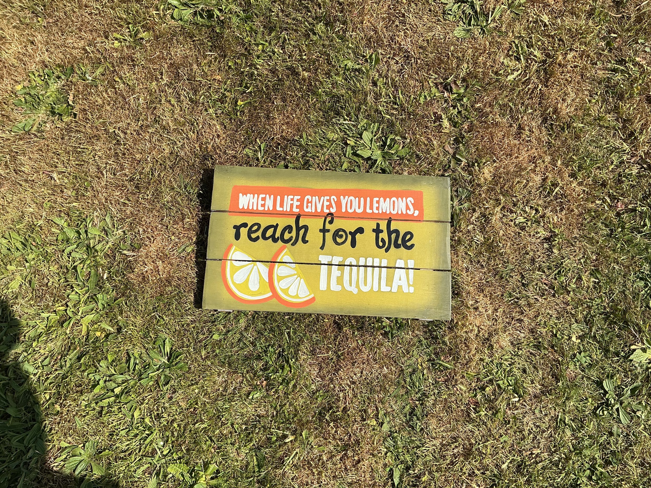When life gives you lemons sign