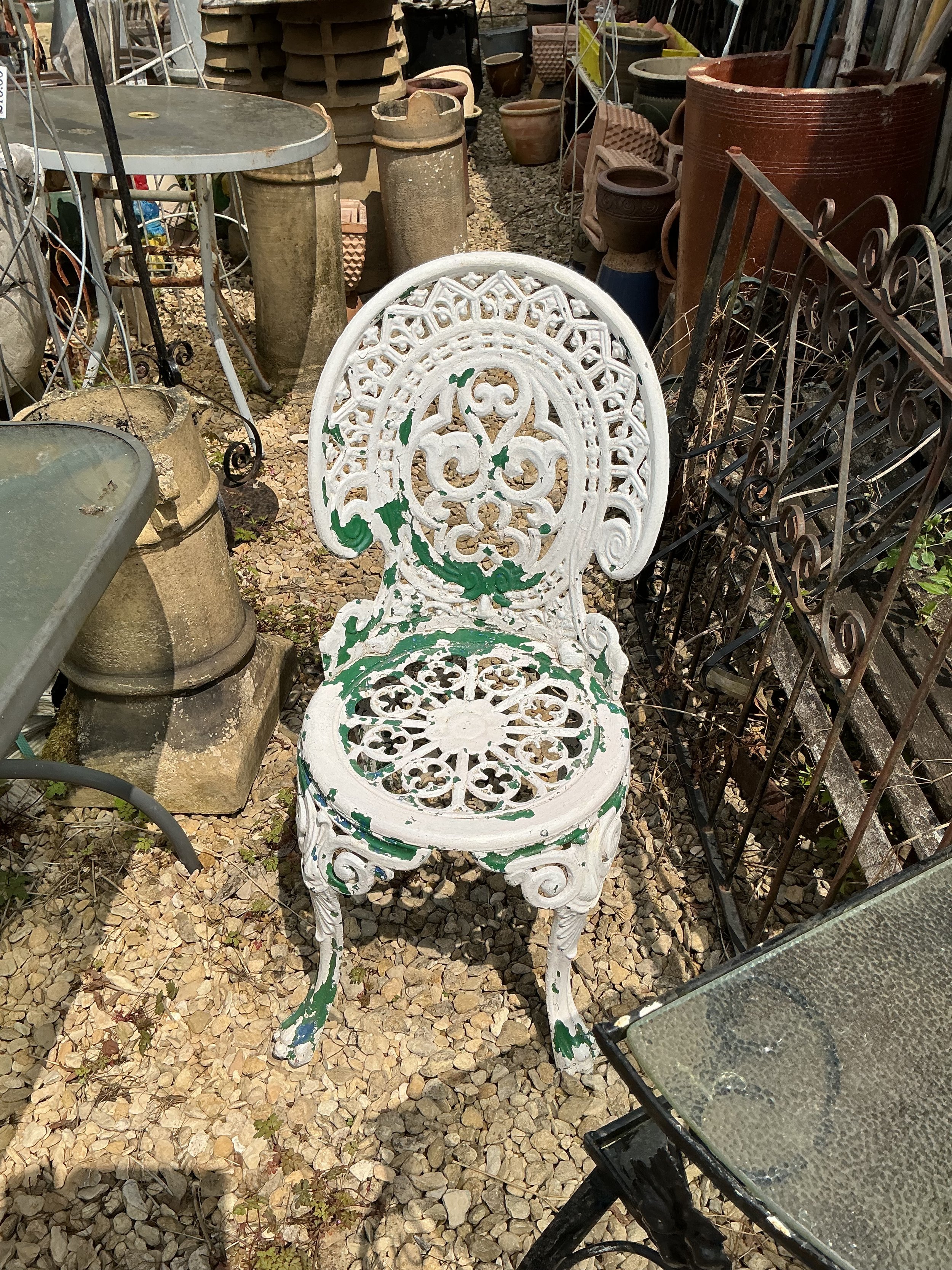 Painted aluminium chair