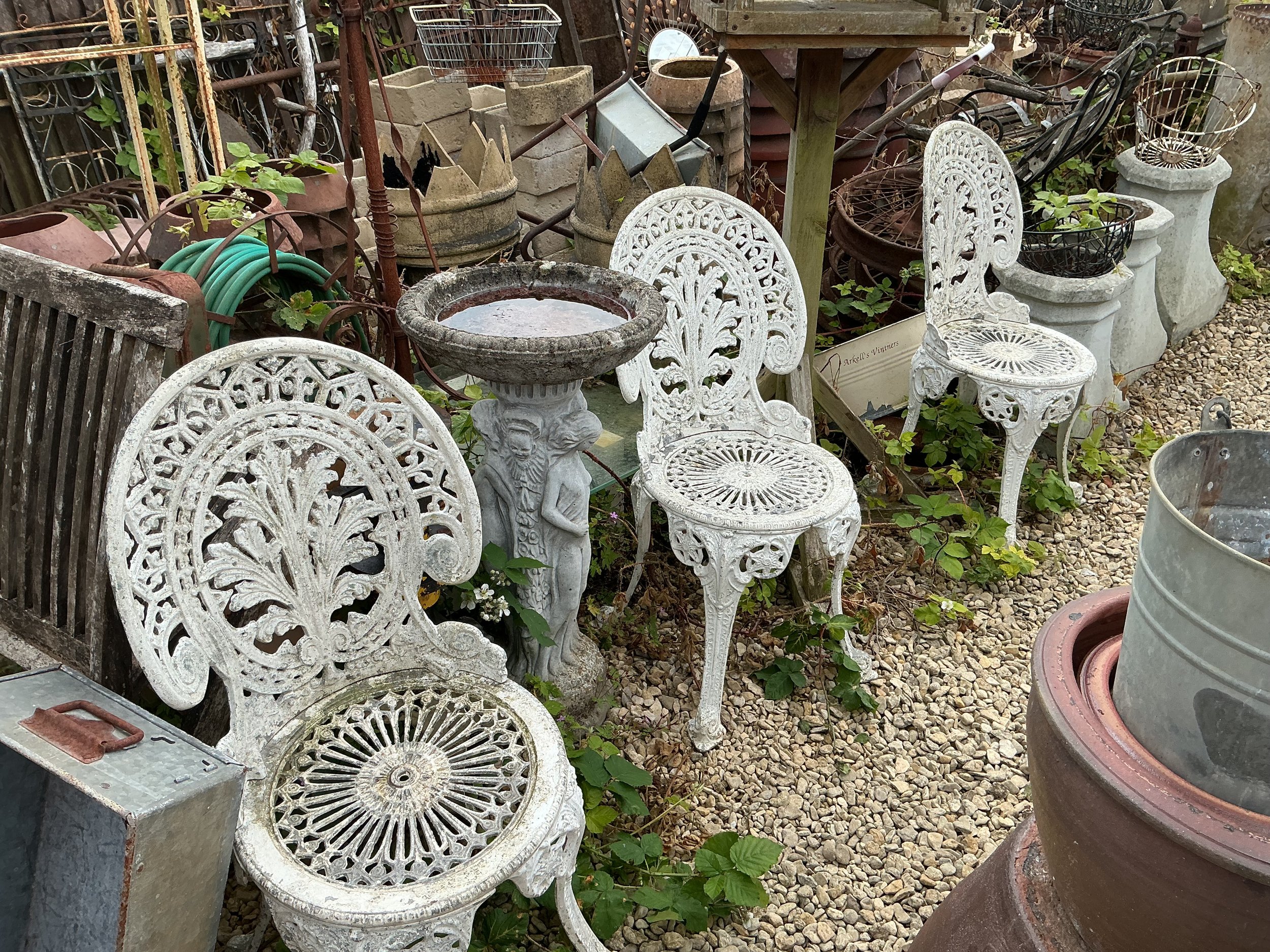 Aluminium garden chairs