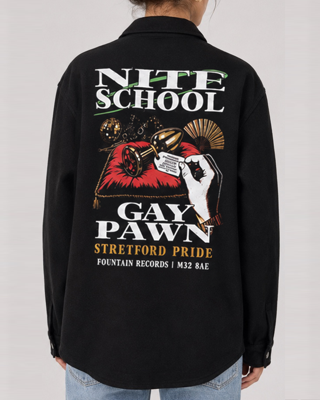 NITE SCHOOL REWORKED CARHARTT OVERSHIRT... GAY PAWN