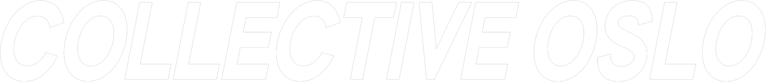 Text graphic saying 'Collective Oslo' in bold white letters on a black background.
