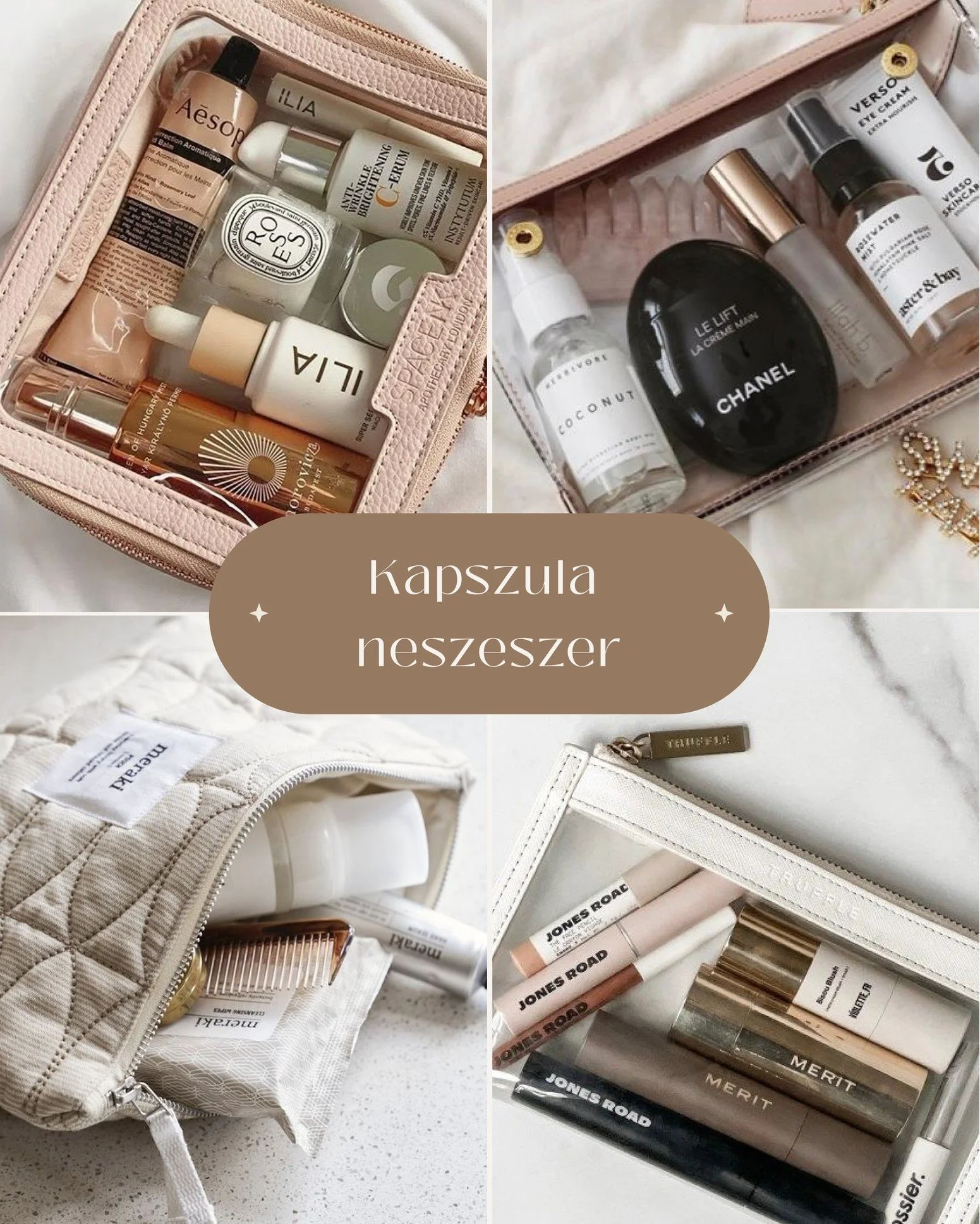 A kapszula neszesszer kifejez&eacute;st a sminkoktat&aacute;saimon alkalmazom. Mi is ez pontosan? Ugyanazt az elvet k&ouml;veti, mint a &bdquo;kapszula gardr&oacute;b&rdquo; a divatban. ✨

👉 Egy tudatosan &ouml;ssze&aacute;ll&iacute;tott, minim&aacu