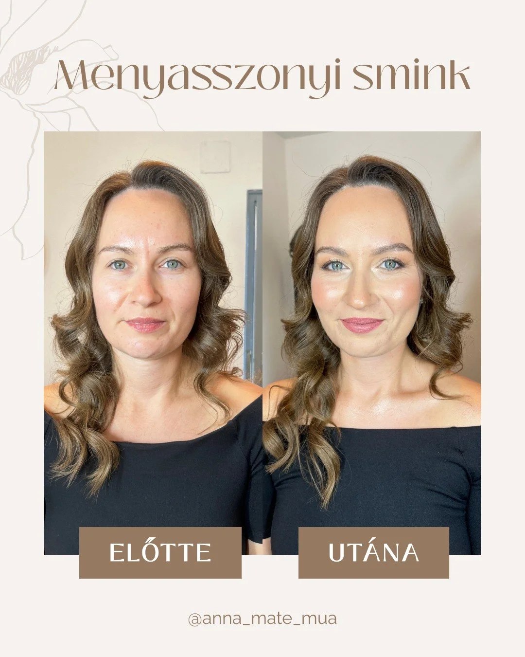 ✨ Ha szeretn&eacute;d, hogy a sminked biztos kezekben legyen, hogy minden fot&oacute;n gy&ouml;ny&ouml;rűnek l&aacute;sd magad, &eacute;s hogy az esk&uuml;vő reggele stresszmentes legyen &ndash; akkor most &eacute;rdemes időpontot foglalni.

📩 K&uum