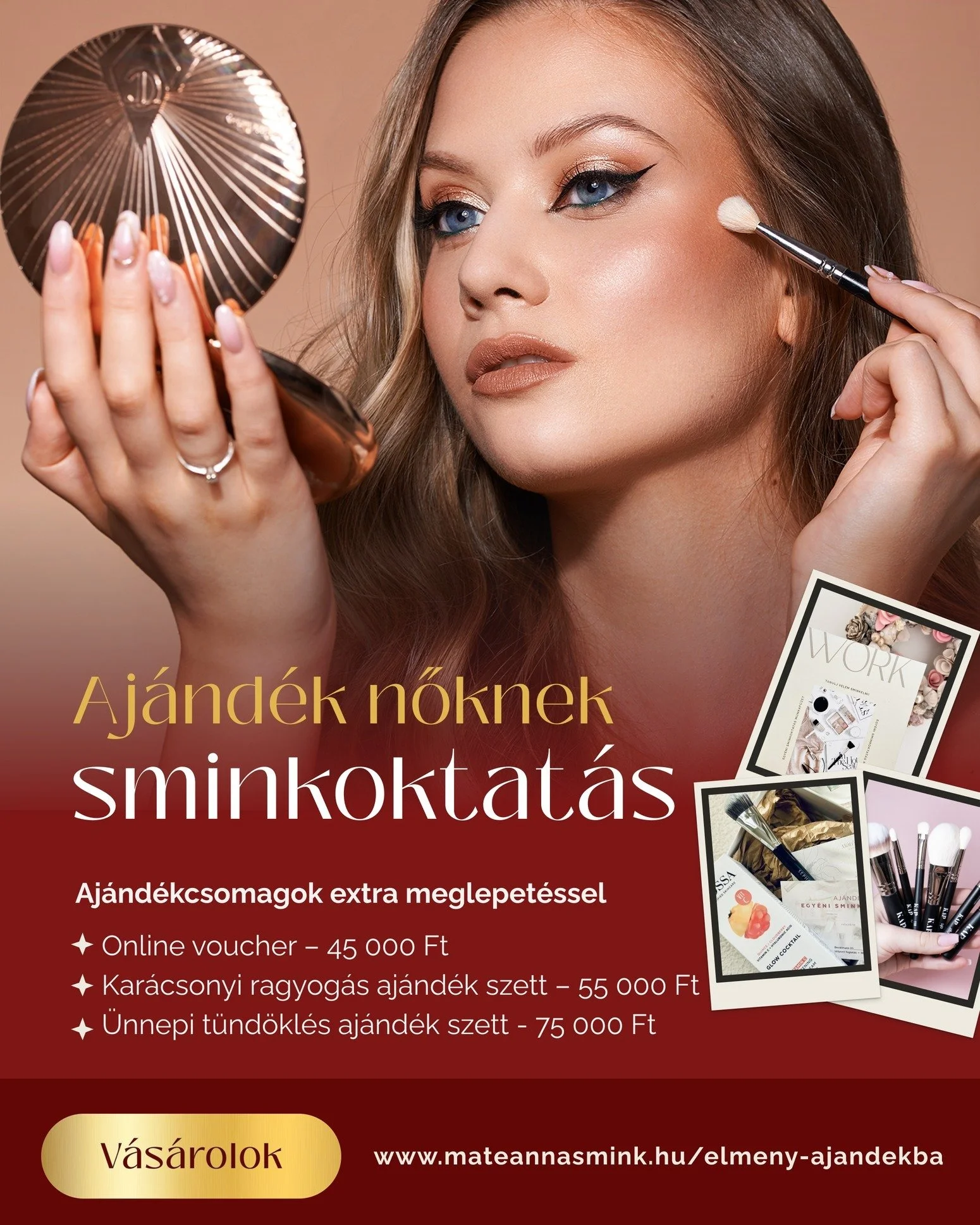 Fogalmad sincs, mit vegy&eacute;l a feles&eacute;gednek?

Uraim, figyelem 🎯
Ha id&eacute;n NEM akarsz mell&eacute;ny&uacute;lni az aj&aacute;nd&eacute;kkal&hellip;

Aj&aacute;nd&eacute;kozz valami igaz&aacute;n szem&eacute;lyeset: egy profi sminkokt