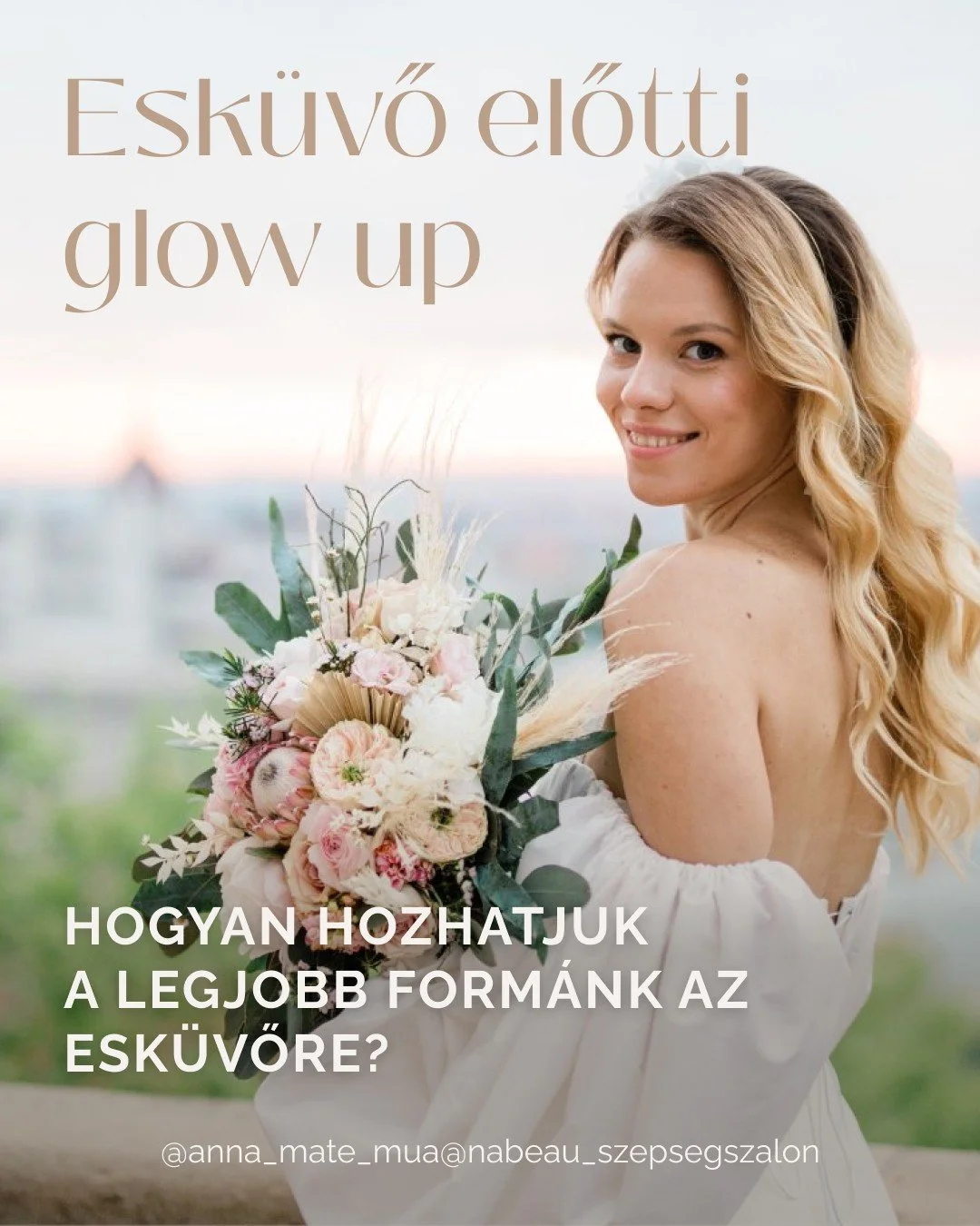 ✨ Nem az esk&uuml;vő napj&aacute;n kell elkezdened ragyogni. ✨

Az igaz&aacute;n gy&ouml;ny&ouml;rű menyasszonyi smink nem a sminkasztaln&aacute;l kezdődik &ndash; hanem h&oacute;napokkal kor&aacute;bban.
Esk&uuml;vői sminkesk&eacute;nt pontosan l&aa