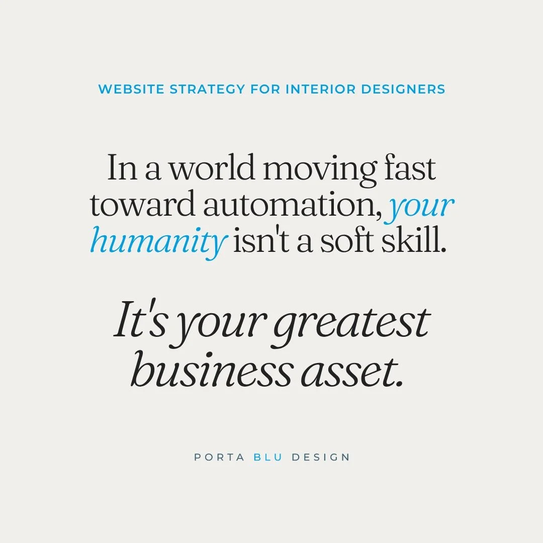 AI can generate a mood board in seconds. ✨

But it can't sit with your client and feel what they're not saying yet.

It can't bring your lived experience, your instincts, or your creative courage to a space.

And it absolutely cannot guide someone th
