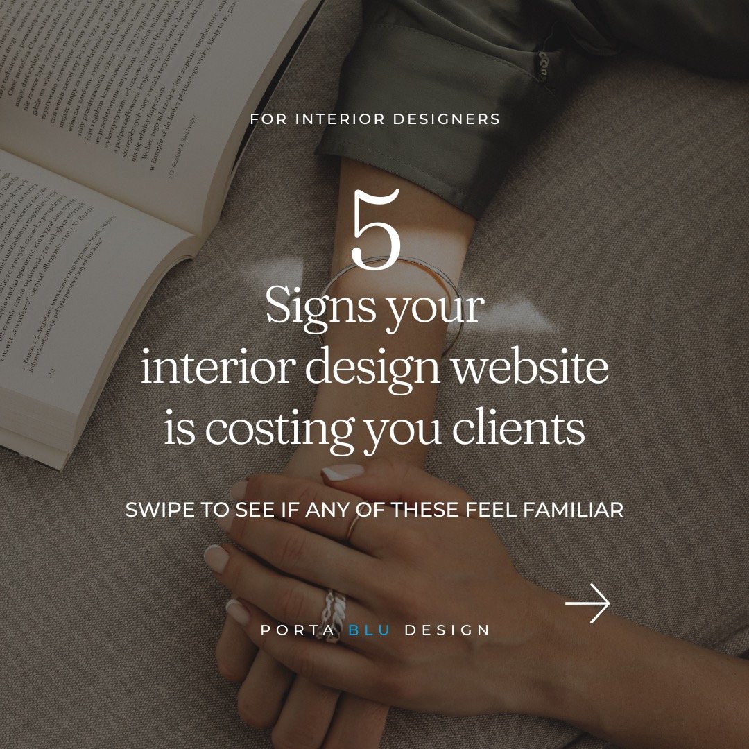 Is your website sending prospective clients to a competitor?

Swipe through to check yours, and save this post for your next site refresh.

 The full diagnostic is on the blog &rarr; link in bio.

#interiordesign #interiordesigner #interiordesignbusi