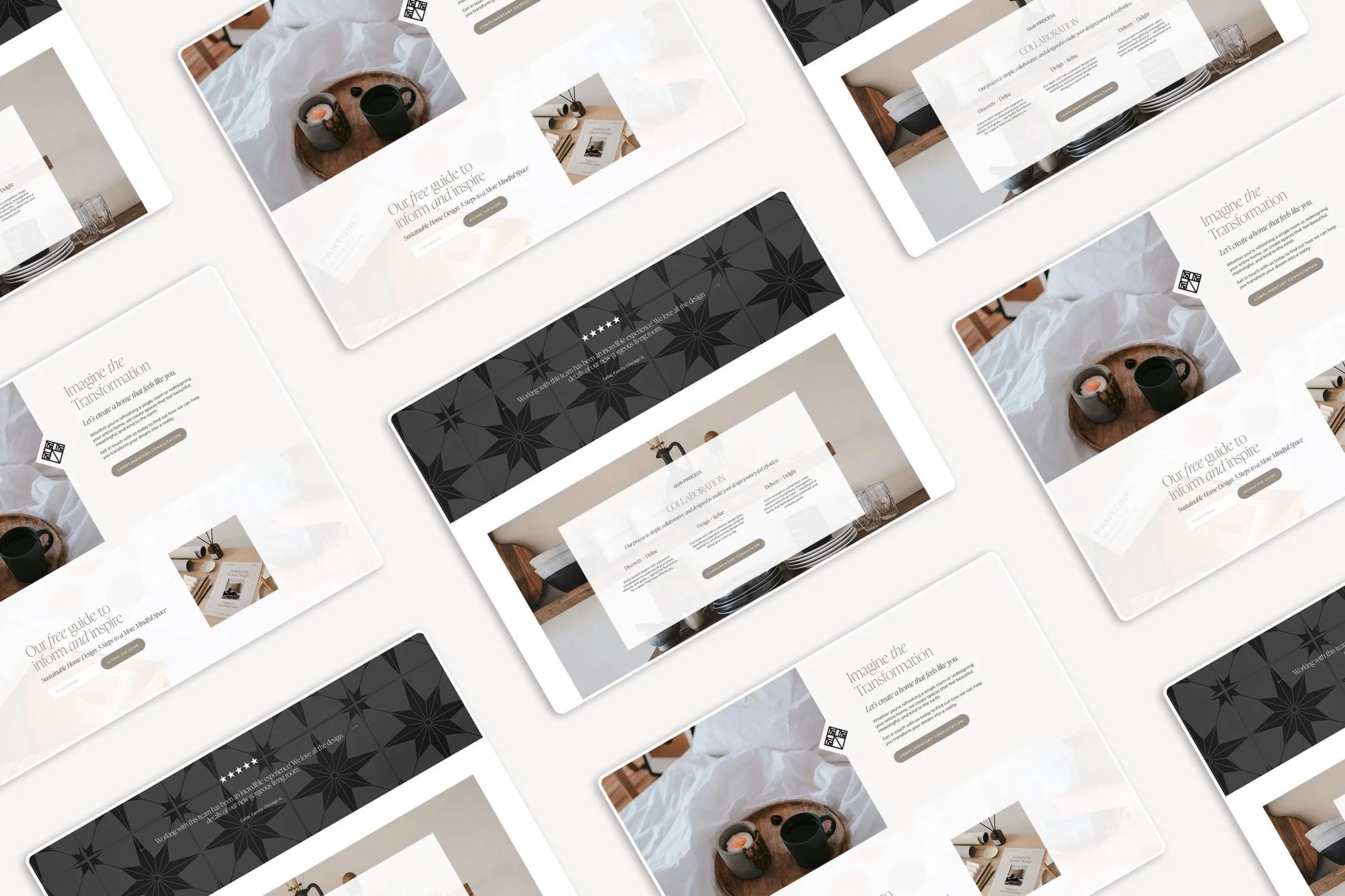 interior designer website pages