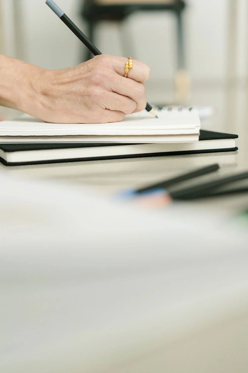 interior designer drawing paper