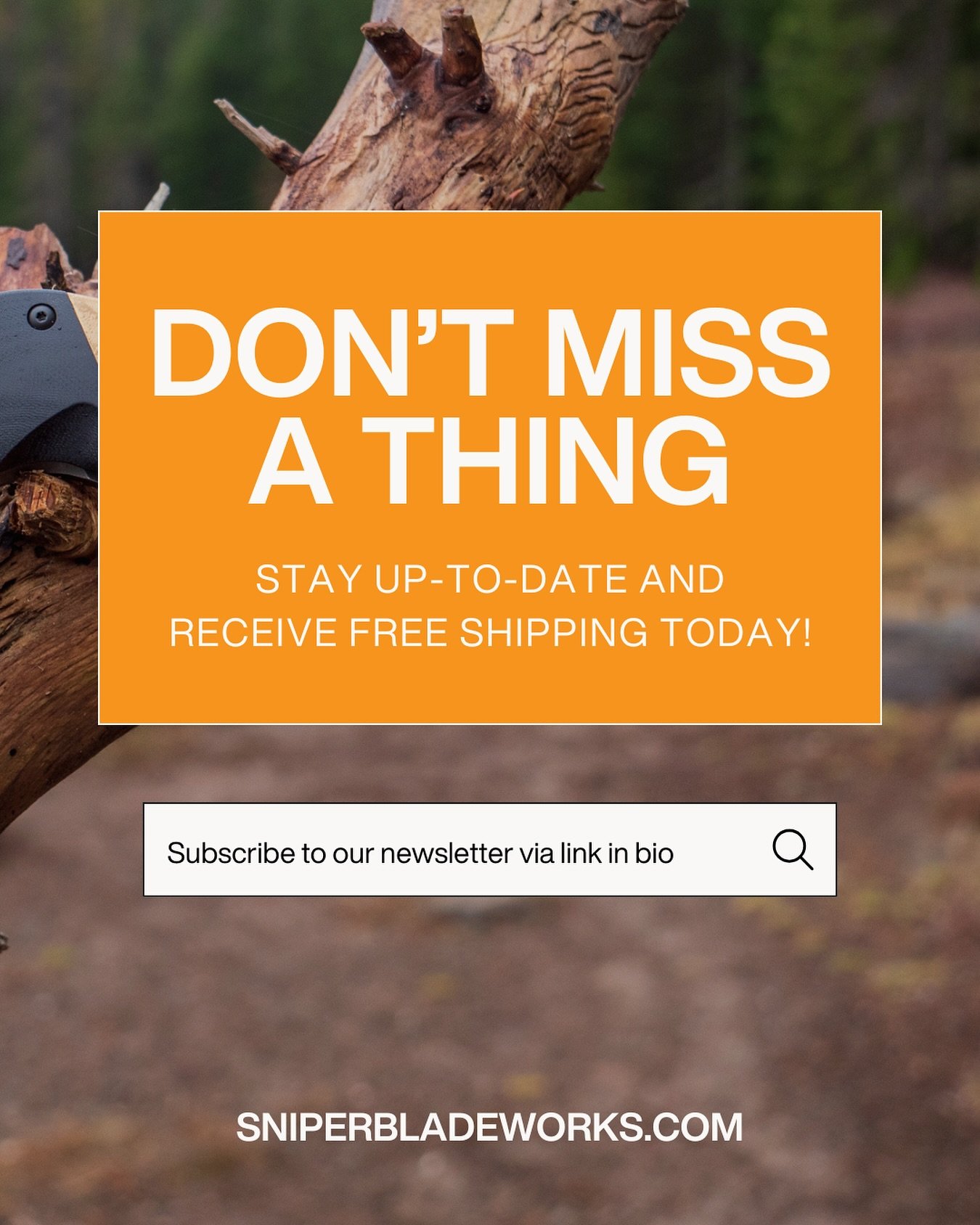Did you know we have a newsletter? Head on over to the link in bio or visit us online to keep locked in on everything you need to know!

#sniperbladeworks #sbw #newsletter #dontmissout #updates