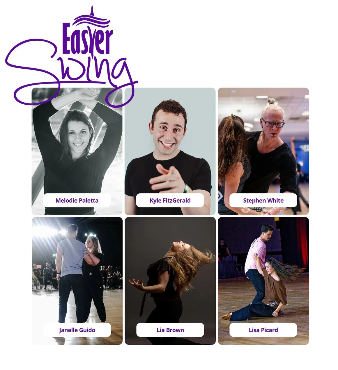 Announcing our third round of artists (1 more groups after this)! Work with them to learn and grow at Easter Swing 2026, April 2 to April 5, in Seattle.

https://easterswing.org/staff
#EasterSwing #WCS #DanceWeekend