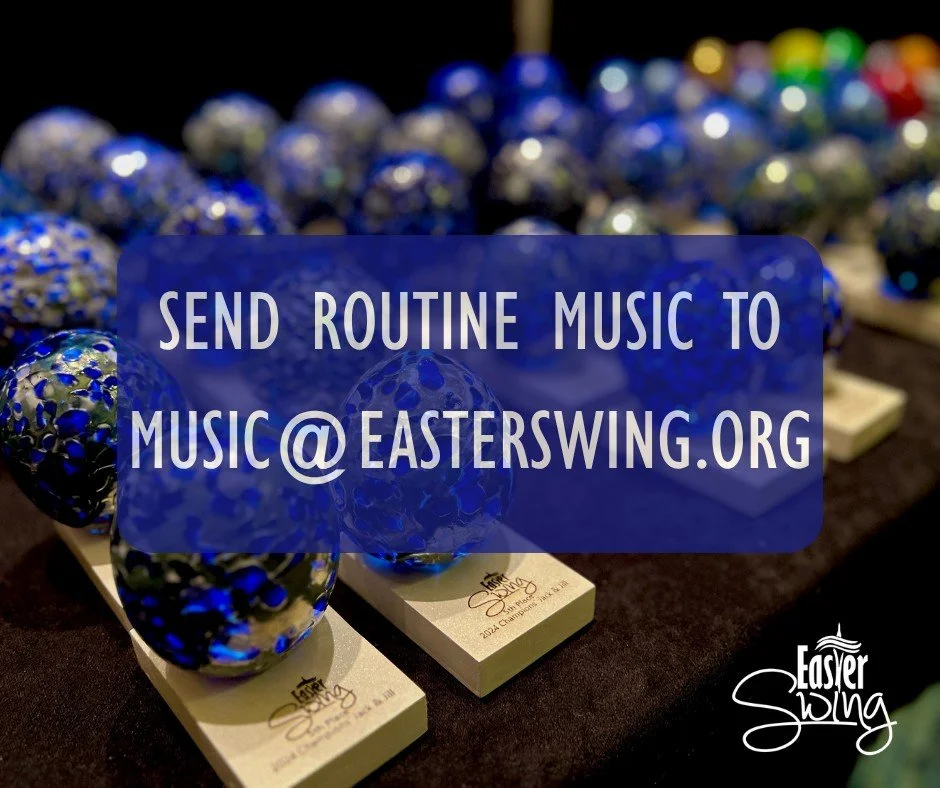 Performers! Send your routine music to music@easterswing.org or we'll let *insert random chaos element* pick your song. You've been warned!

In the words of author Marilyn Ferguson: "The creative process requires chaos before form emerges."