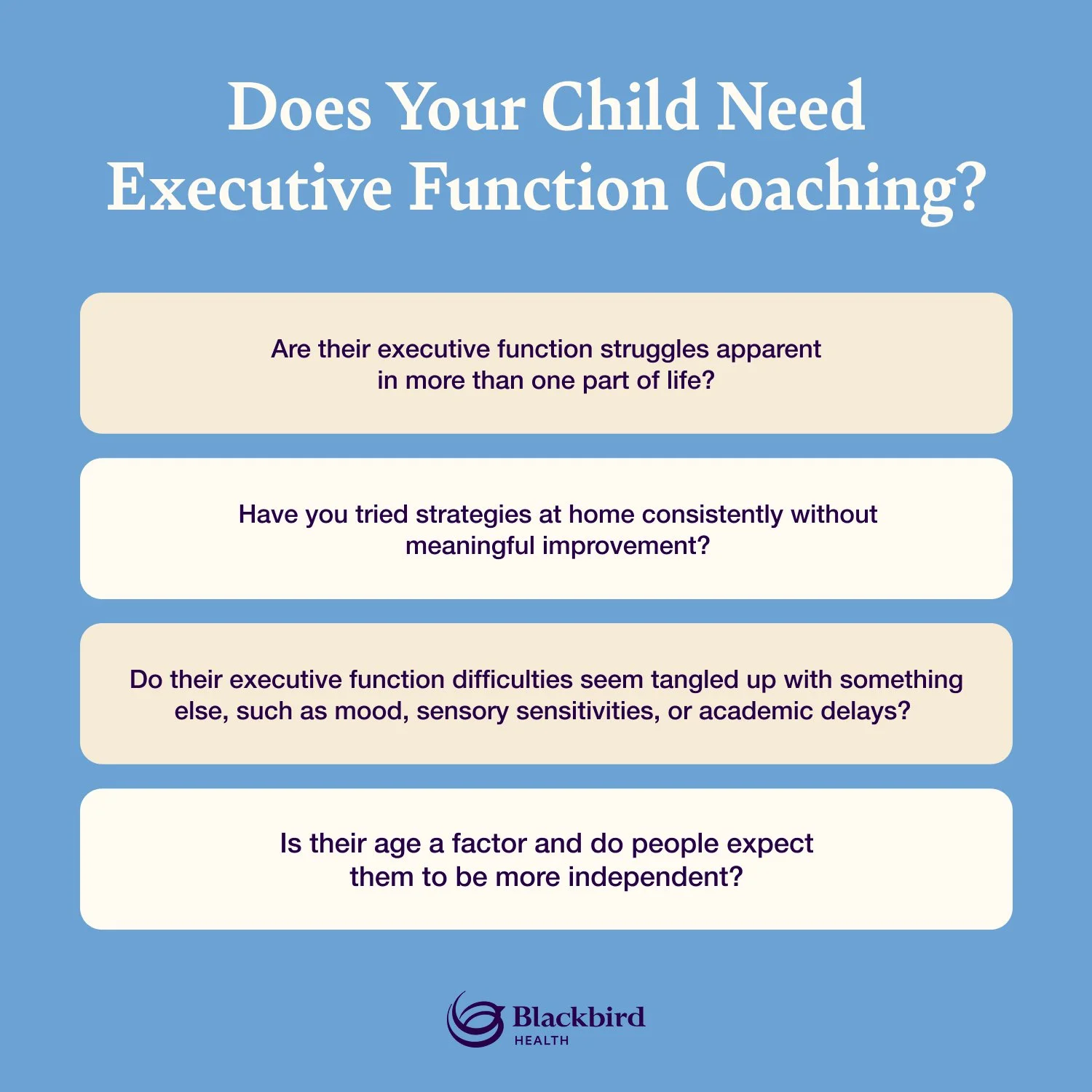 Questions to ask when considering if your child needs executive function coaching