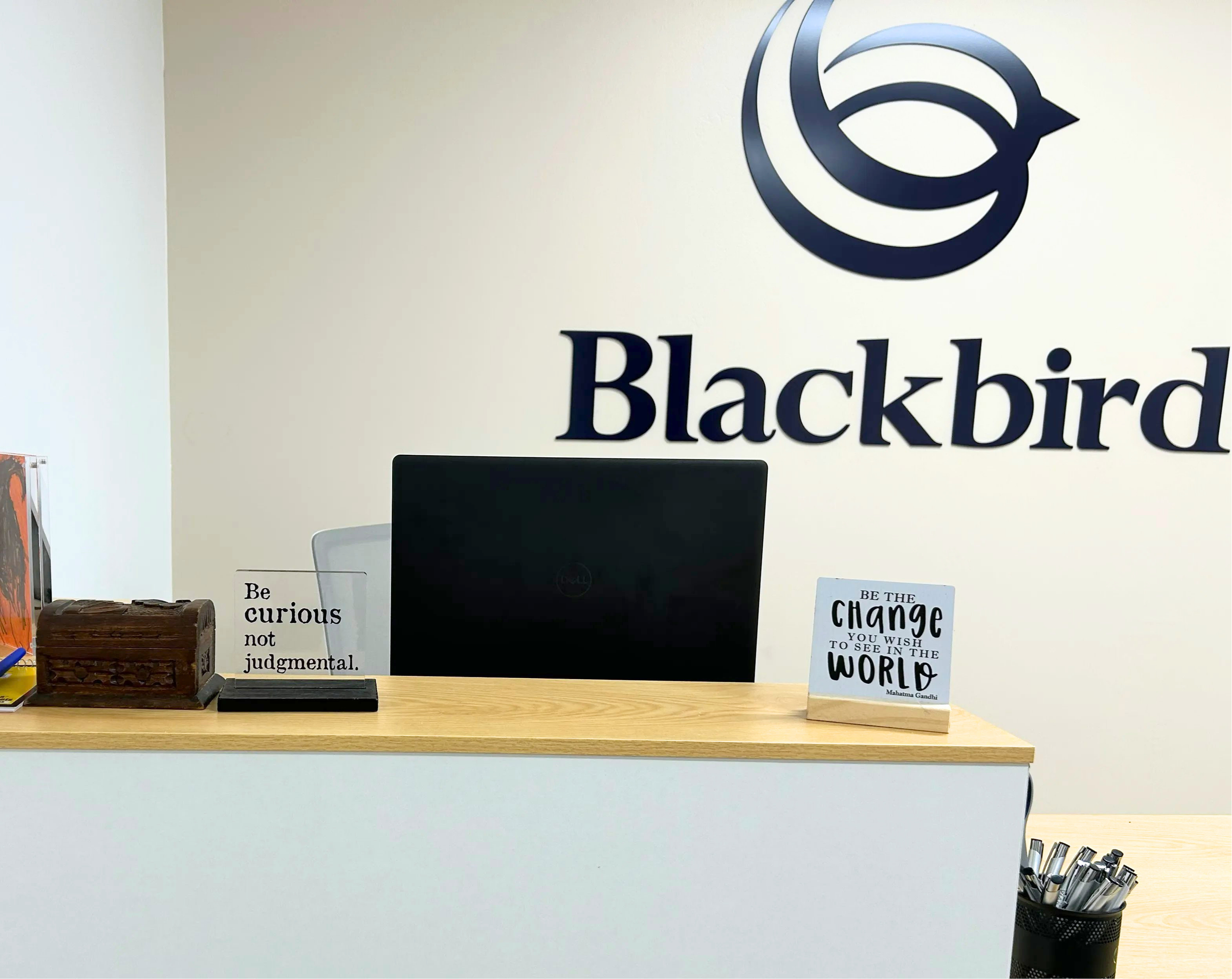 Reception desk in Frederick, MD.