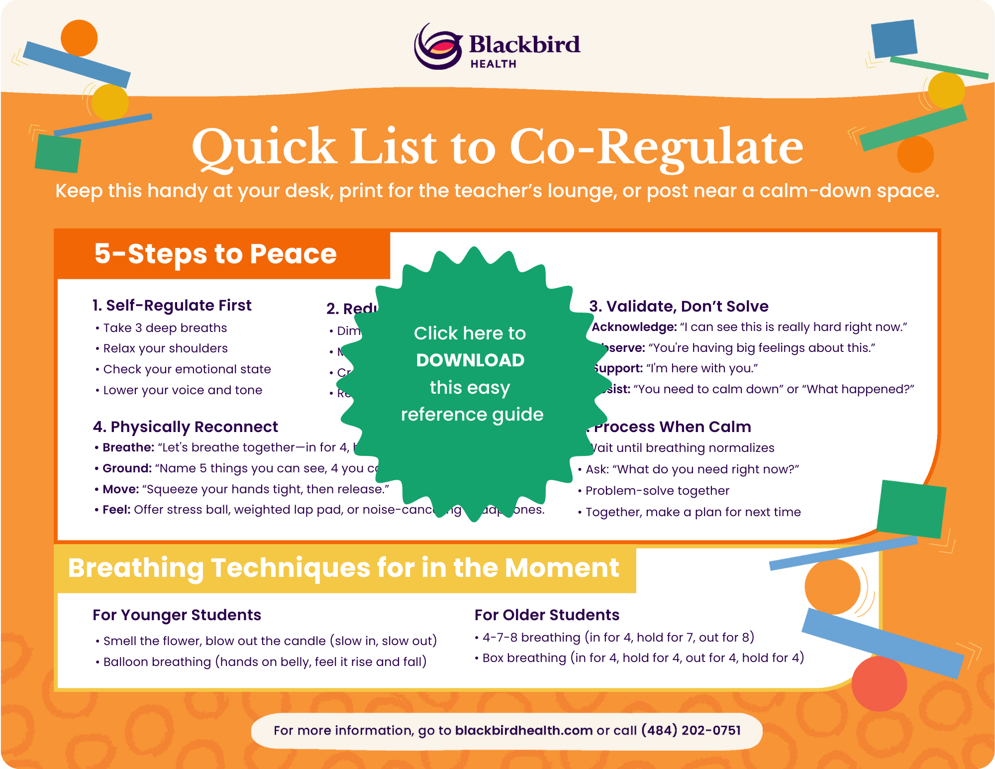 Co-Regulation Quick Reference.BlackbirdHealth