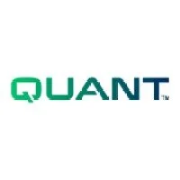 Quant service logo on white background