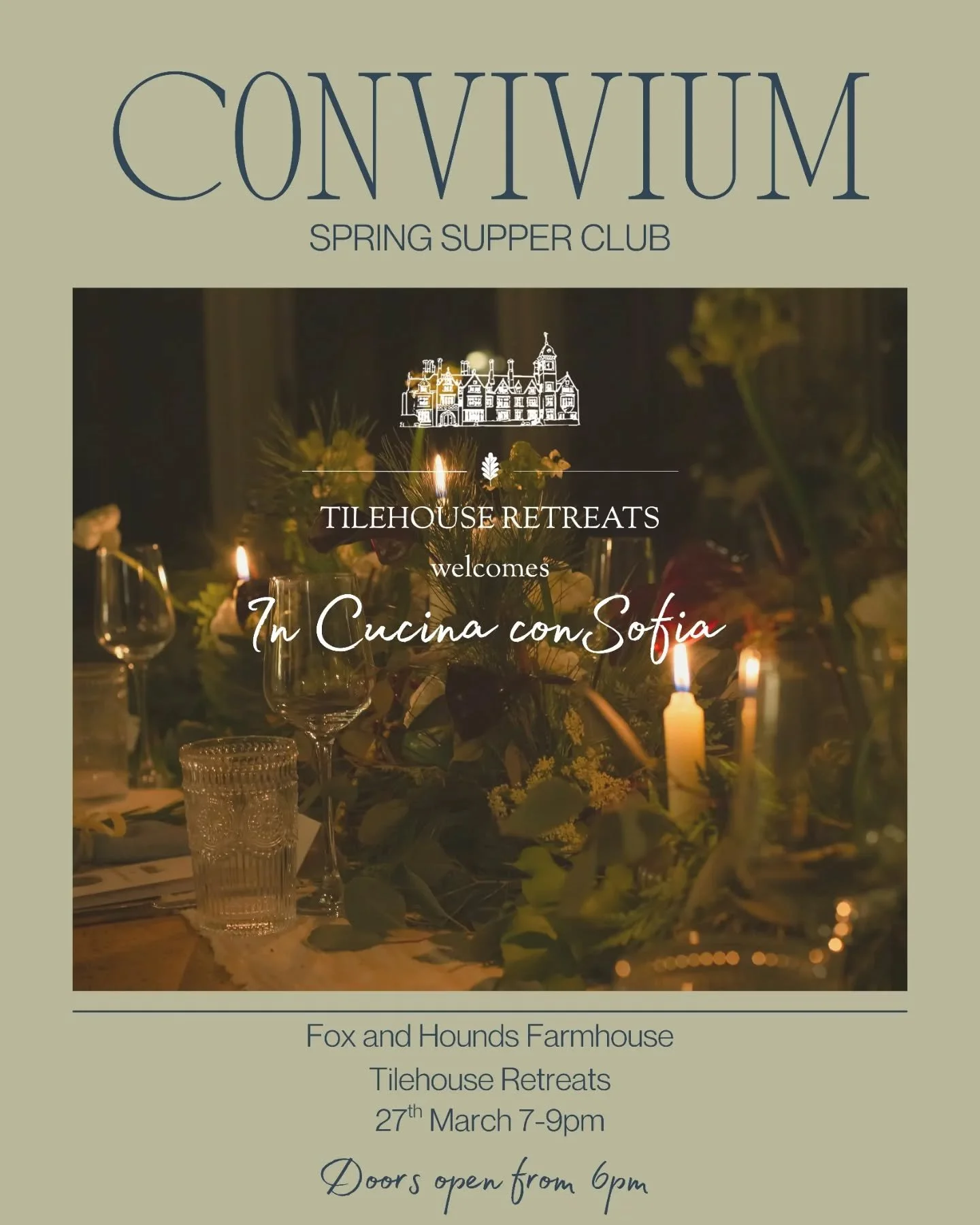 In the words of Elizabeth David. &ldquo;A well cooked meal can transport you to another time and place&rdquo;.

Welcome to Convivium, a brand new series of supper clubs, born from a simple, ancient idea: that the best meals aren't just eaten, they ar