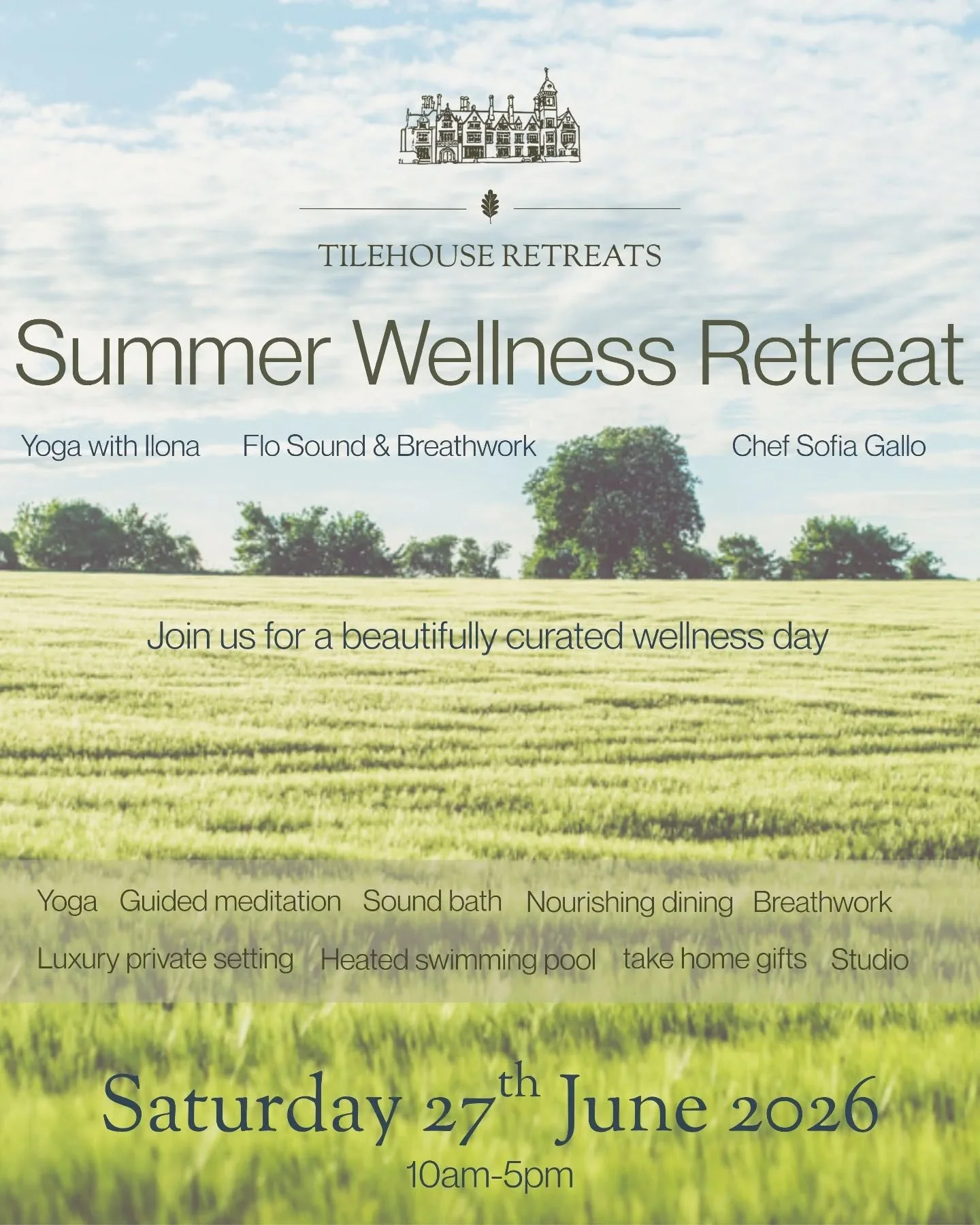 🌿Summer Wellness Retreat 🌿

Come and join us for a beautifully curated wellness day designed to help you pause, reset and reconnect ✨

Set within our peaceful countryside retreat in Buckinghamshire, this experience offers the perfect opportunity to