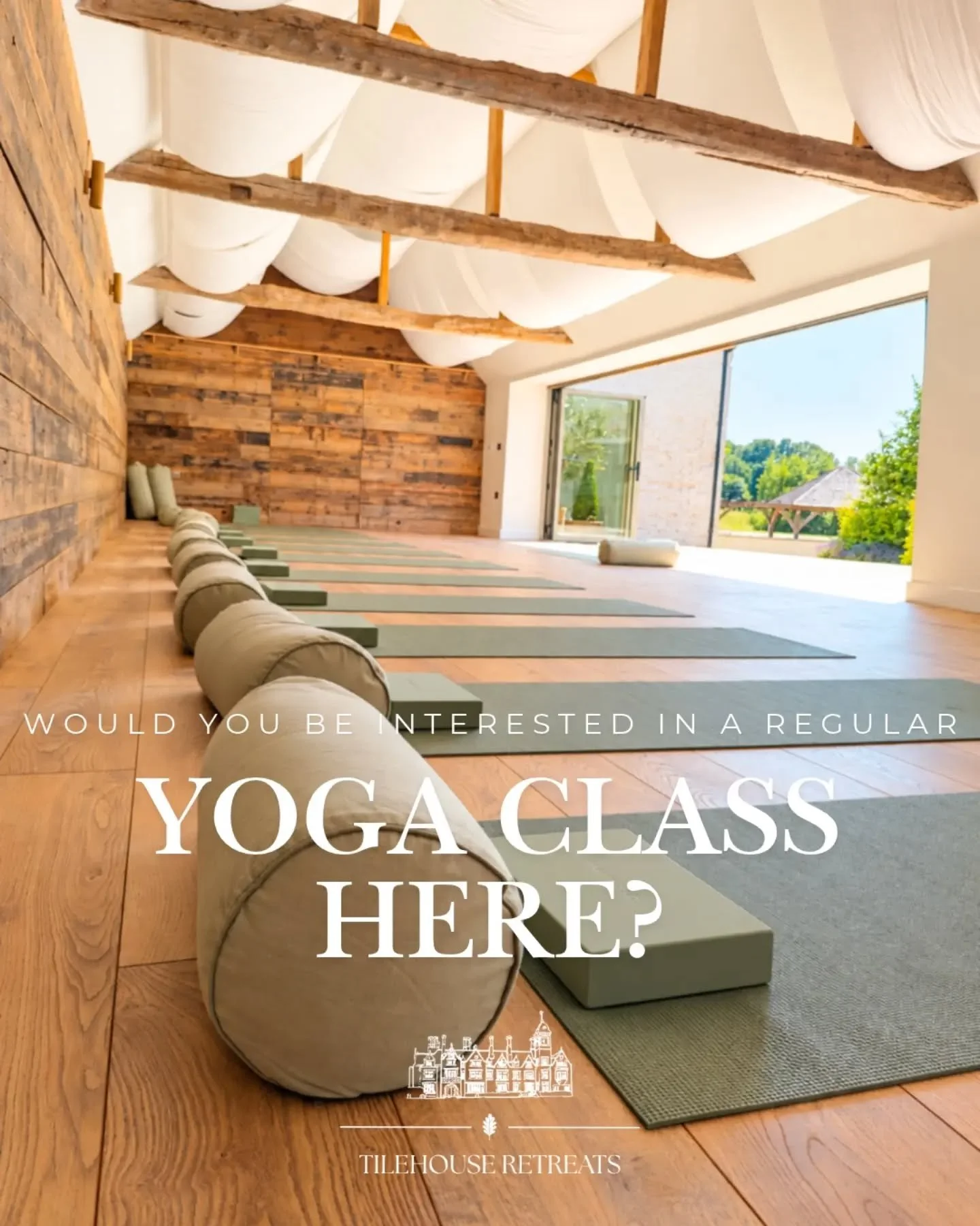 ✨ We want to hear from you&hellip; ✨

We&rsquo;re getting ready to open the doors to our beautiful new Stable Studio at Tilehouse Retreats for regular weekly yoga classes &mdash; and we&rsquo;d love your help getting them just right.

We&rsquo;re cur